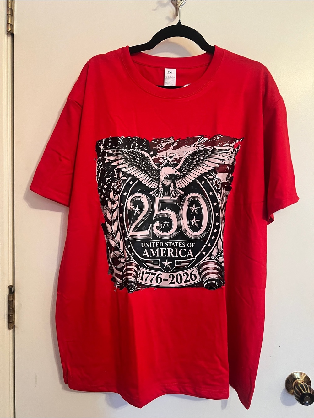 Red USA 250th Anniversary Graphic T-Shirt
